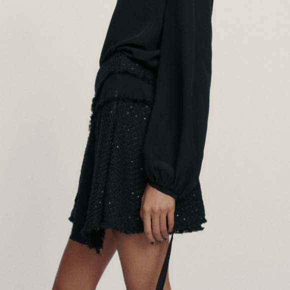 Zara Textured Asymmetrical Limited Edition Skirt - Picture 2 of 7